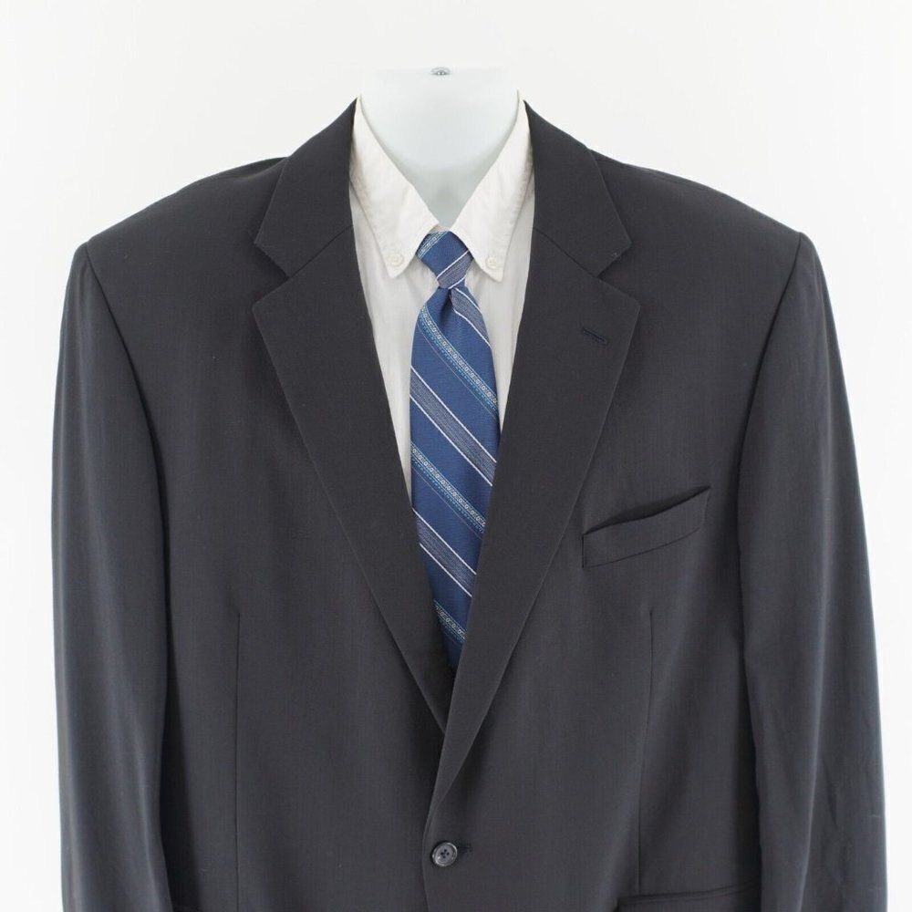 Jos‎ A Bank Black Wool 1 Felt Button Tuxedo Jacket 40S Or Slim 42S